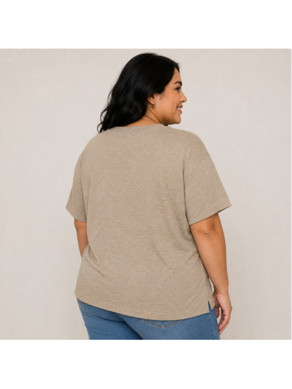 Haven Well Within Women’s XXL Beige Knit Short Sleeve Top Livaeco Viscose - Picture 4 of 8